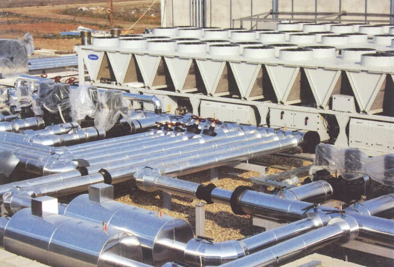 Connections to 3 chillers