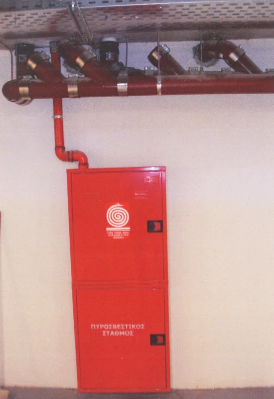 Fire hose cabinet and fire equipment station
