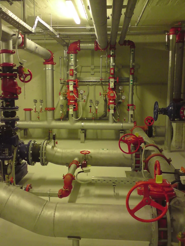 Fire pump set with pipework to VTS (German standards)