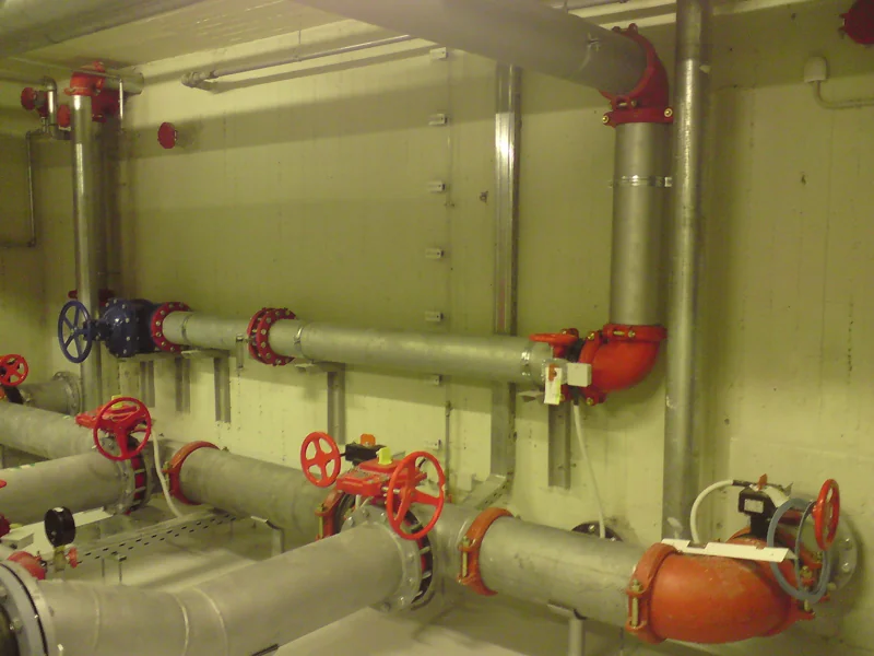 Fire pump set with pipework to VTS (German standards)