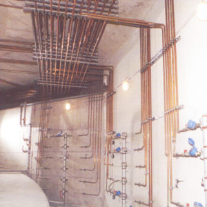 Water supply with copper pipes